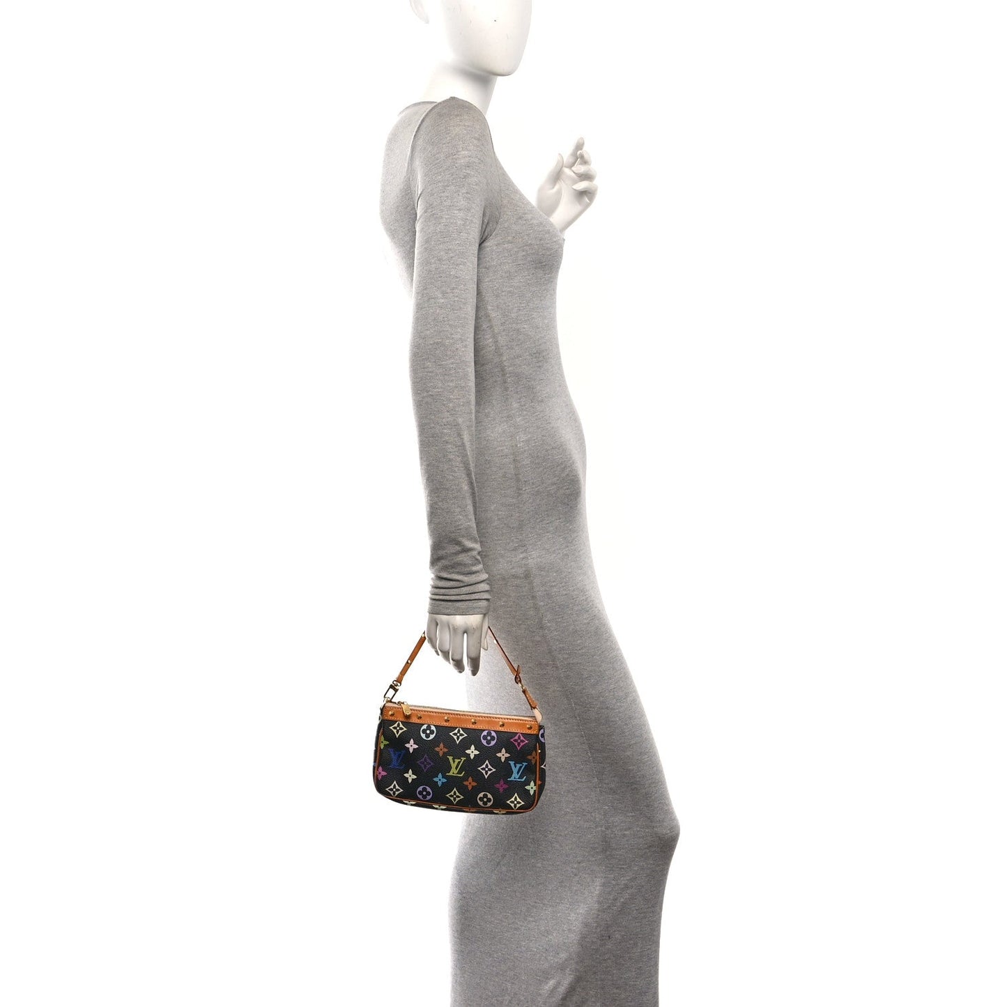 Monogram Multicolor Pochette Accessories Black