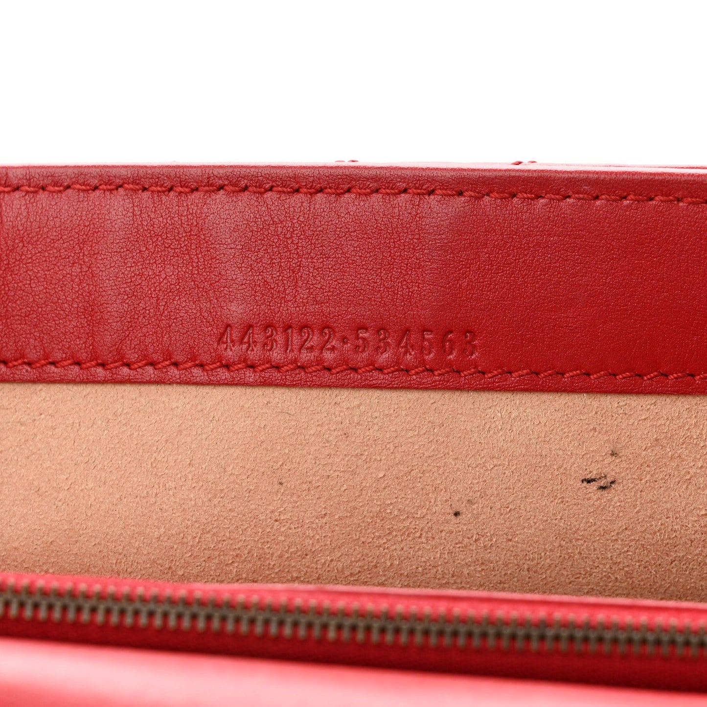 Calfskin Matelasse Mini GG Marmont Chain Wallet Hibiscus Red