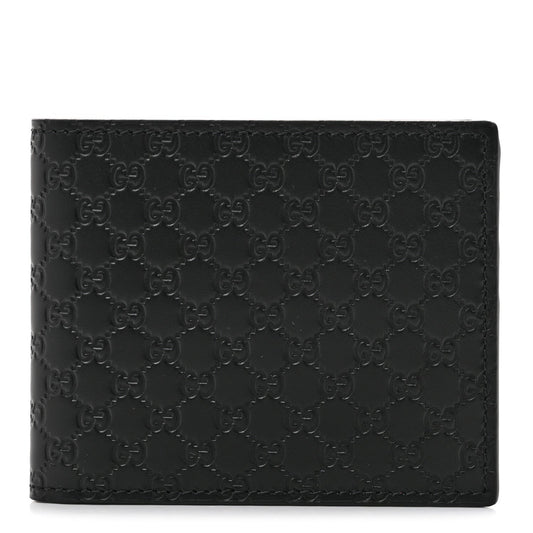 Microguccissima Bi-Fold Wallet Black