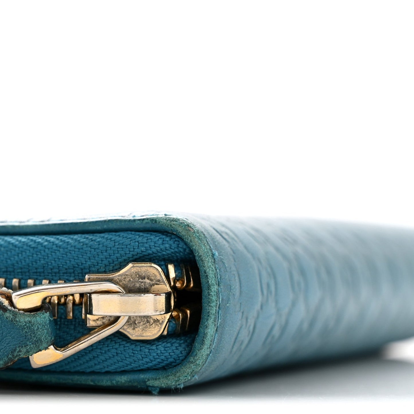 Microguccissima Zip Around Wallet Deep Cobalt