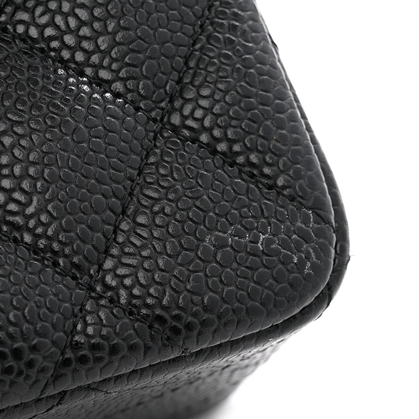 Caviar Quilted Small Double Flap Black
