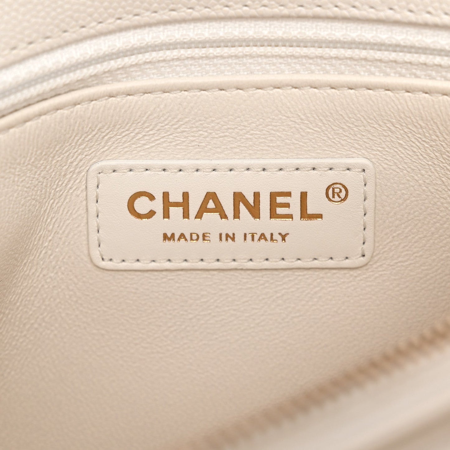 Caviar Quilted Small Coco Handle Flap White