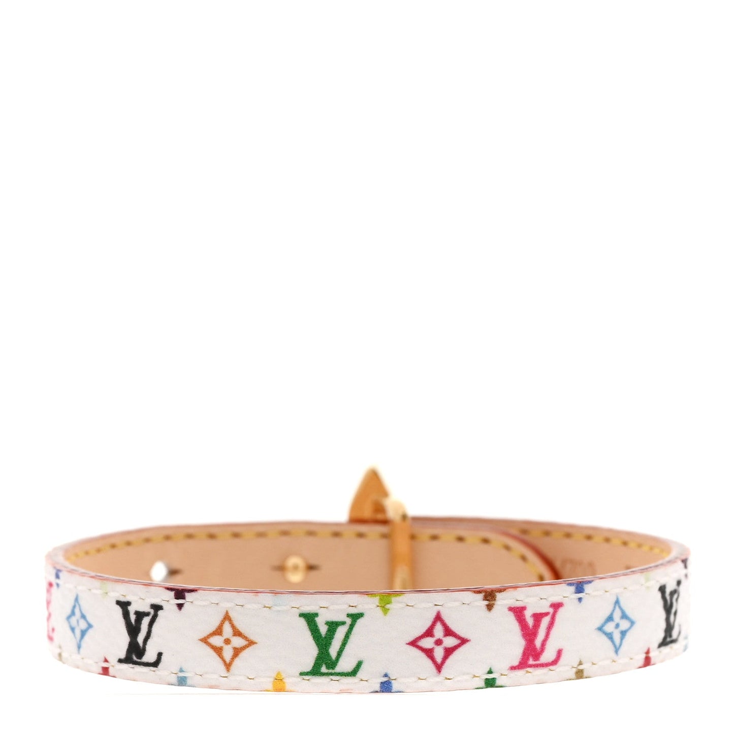 LV X TM Monogram Multicolor Mini Flowergram Bracelet 17 White