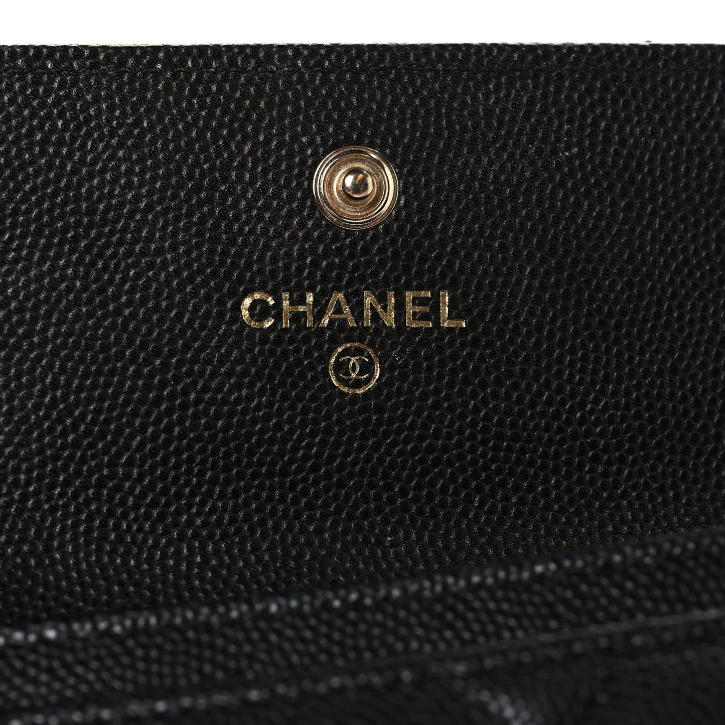 Caviar Quilted Striated CC Flap Card Holder Black