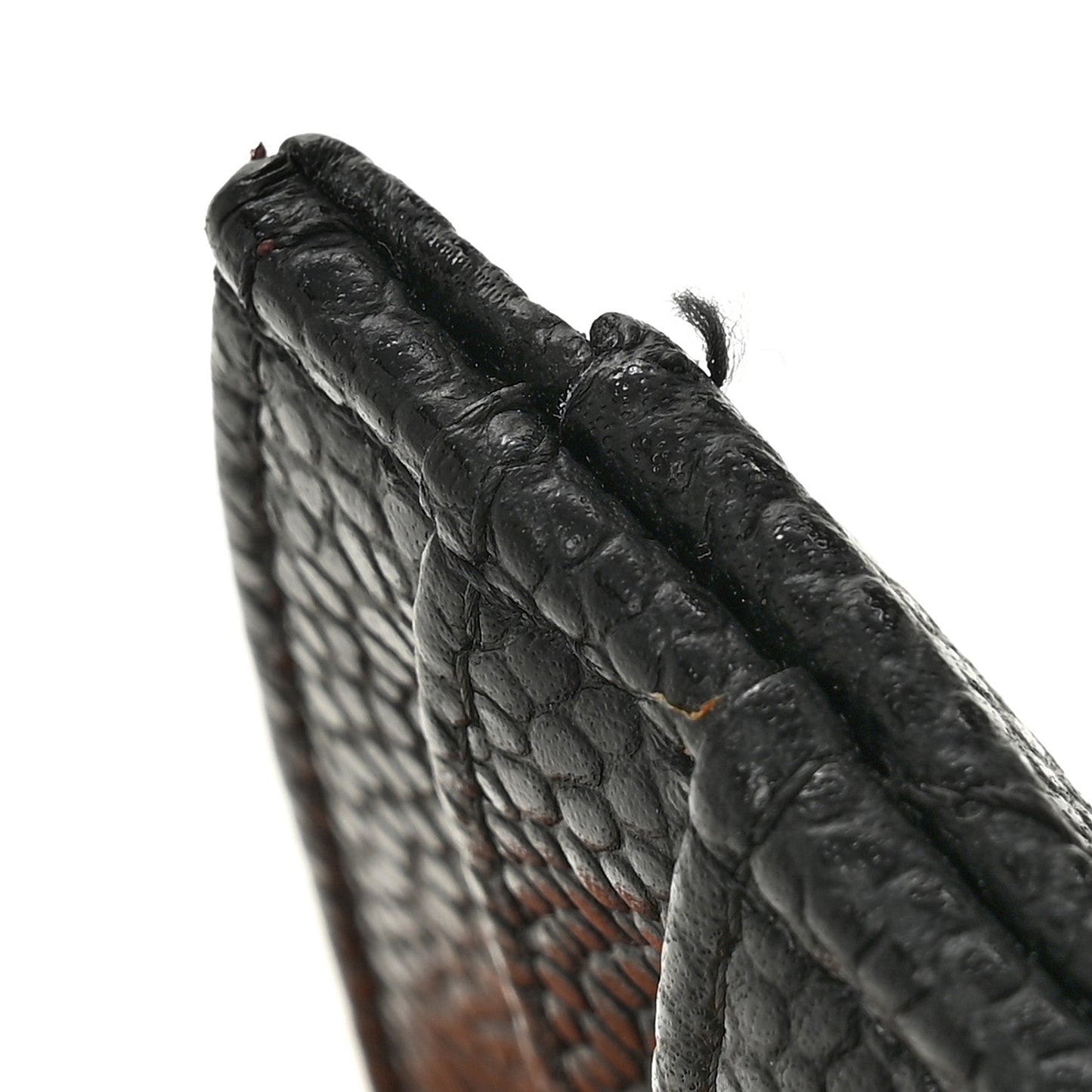 Caviar Quilted Card Holder Black