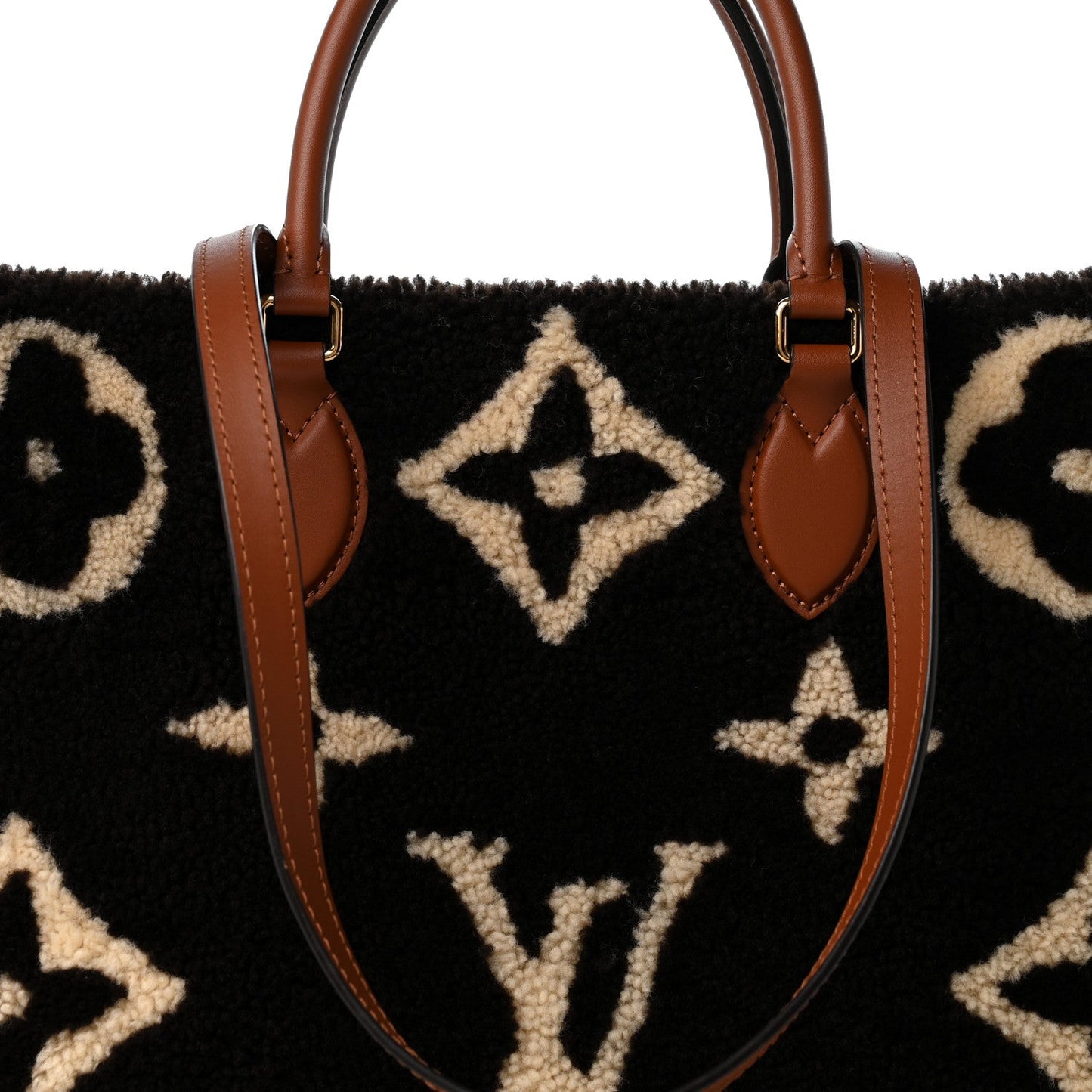 Shearling Monogram Giant Teddy Onthego GM Marron