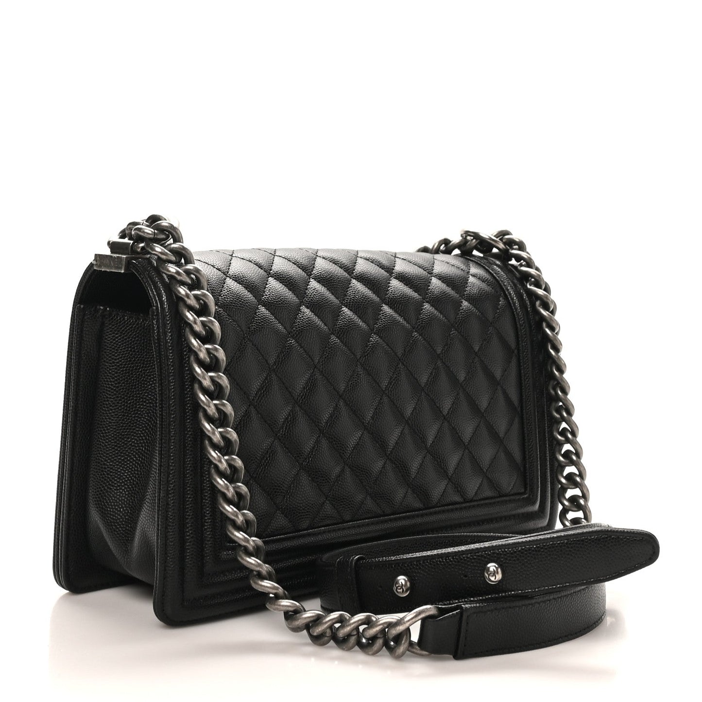 Caviar Quilted Medium Boy Flap Black