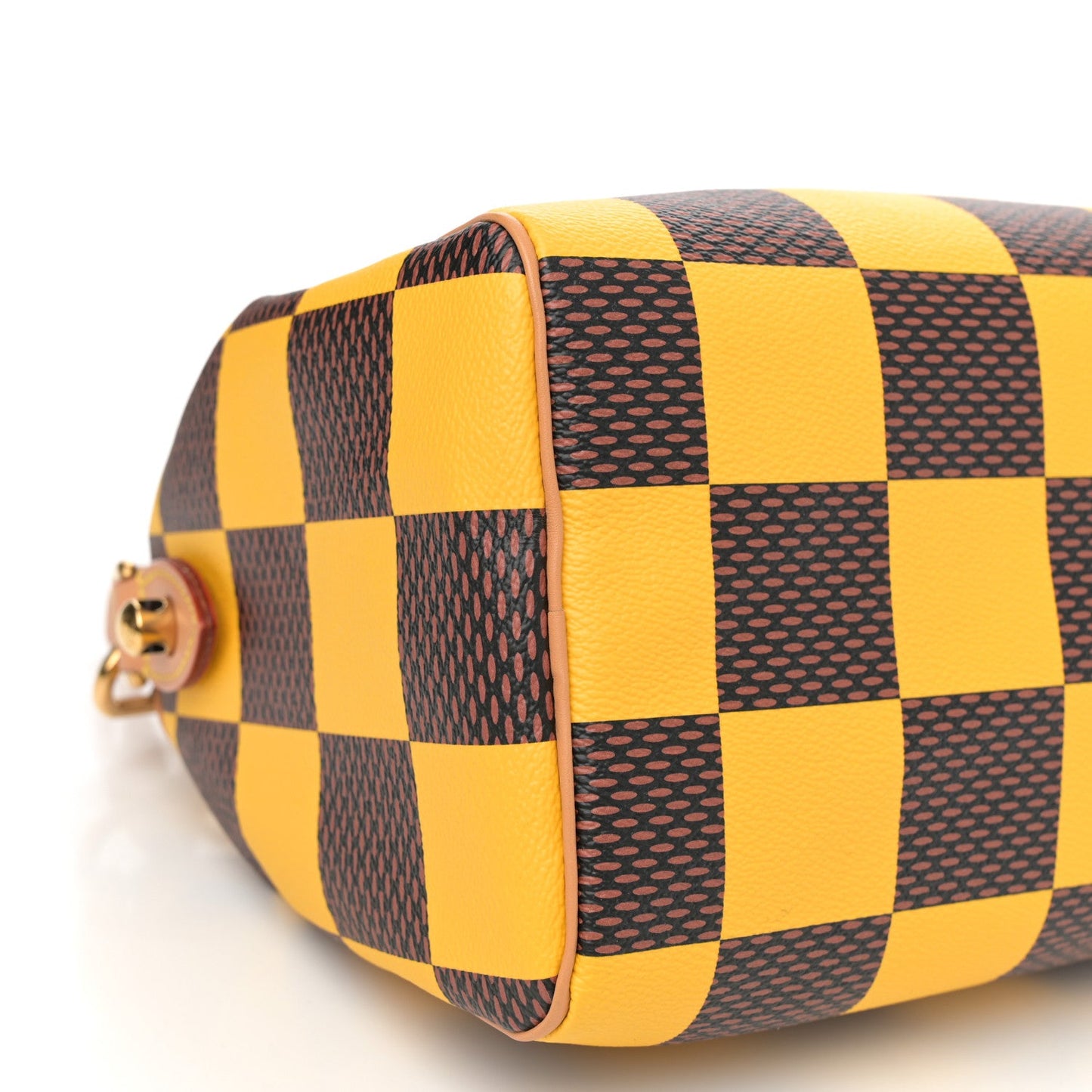Damier Pop Speedy Bandouliere 25 Jaune Mat