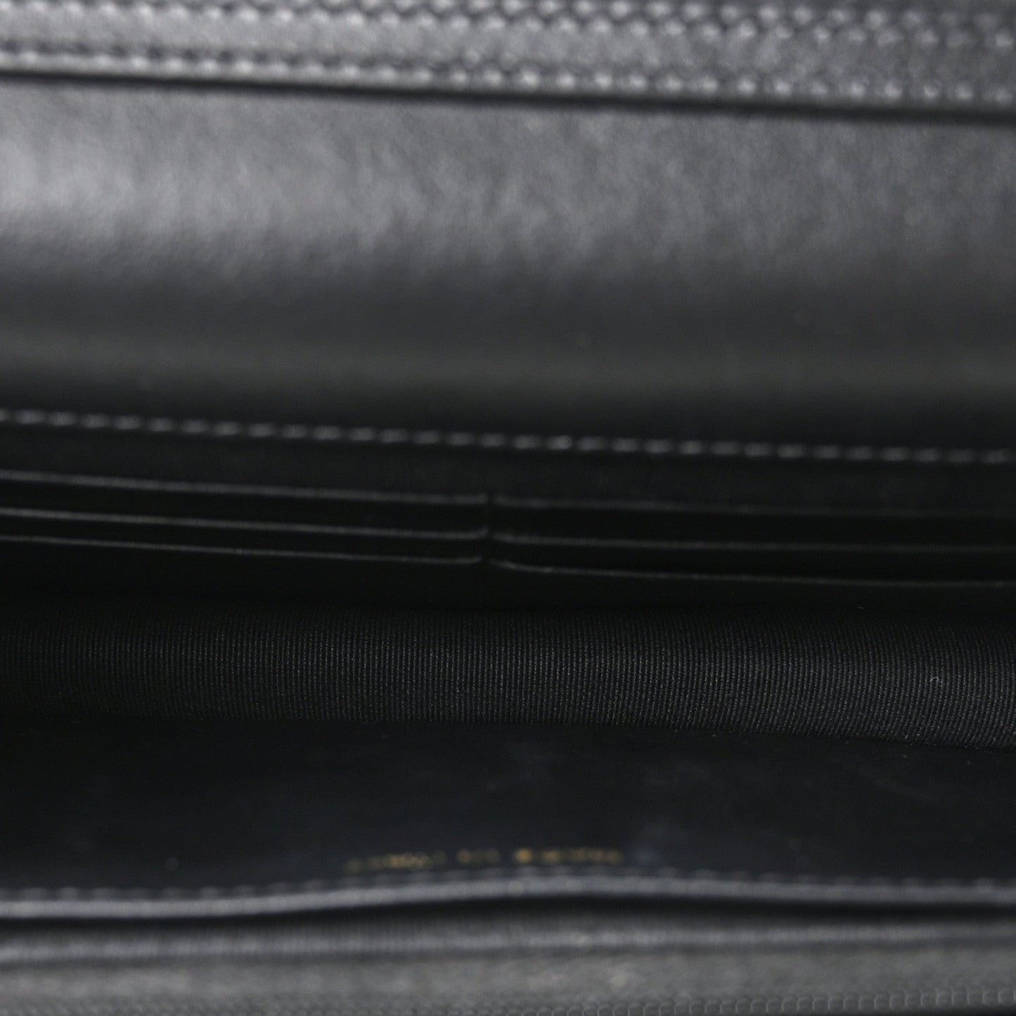 Caviar Quilted Camellia Wallet On Chain WOC Black