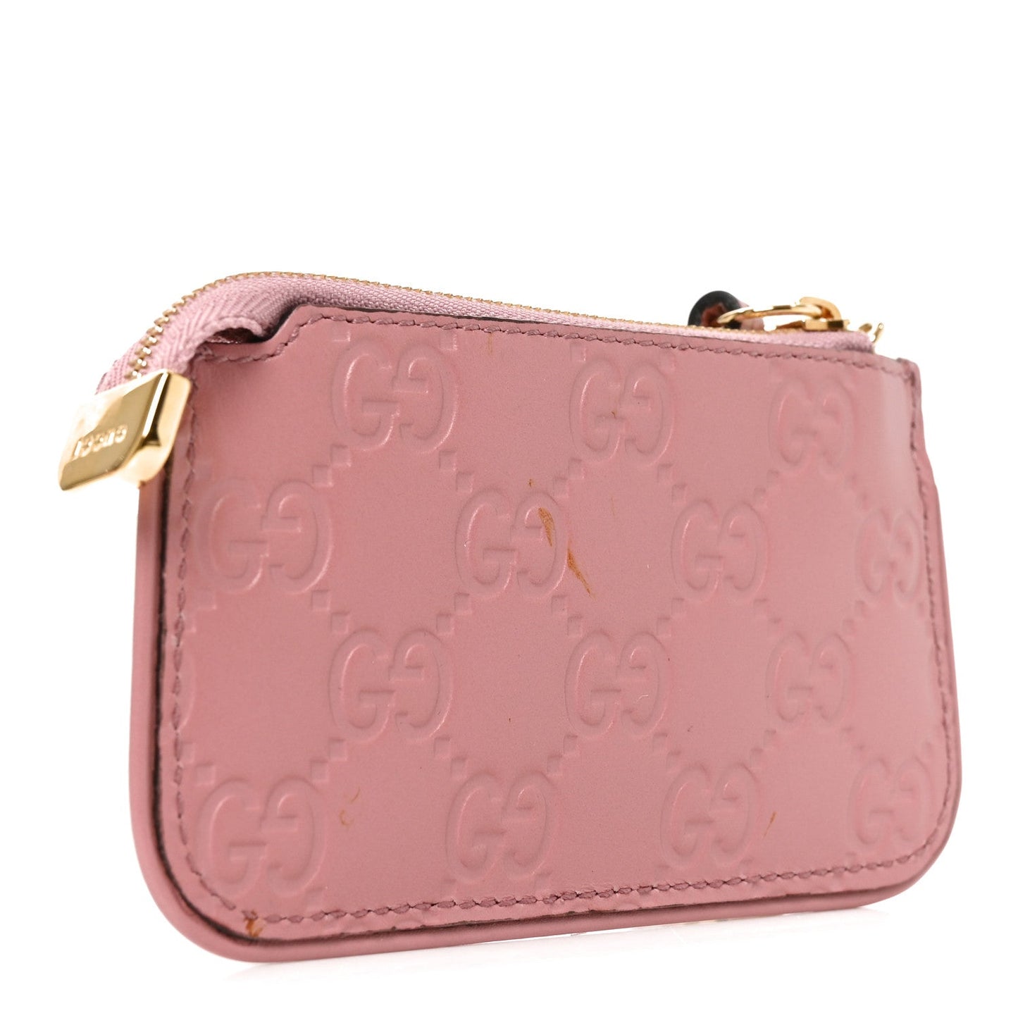 Guccissima Signature Key Case Pink