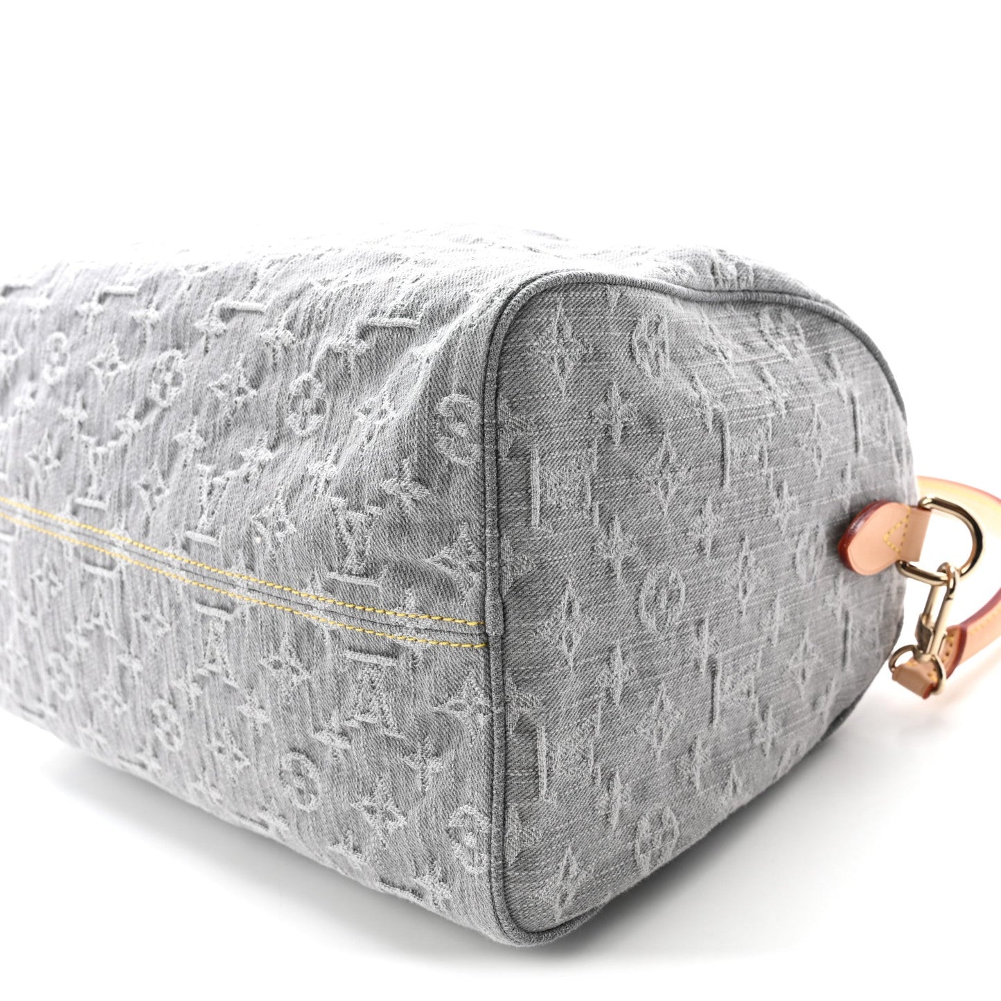 Monogram Denim Speedy Soft 30 Washed Gray