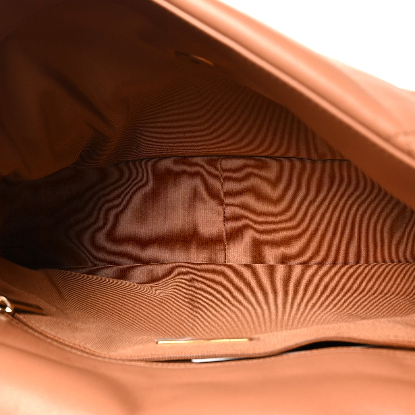 Lambskin Quilted Large Chanel 19 Flap Brown