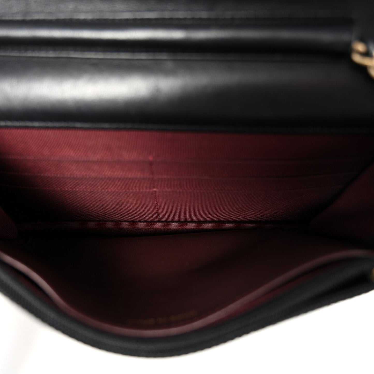 Lambskin Quilted Wallet On Chain WOC Black