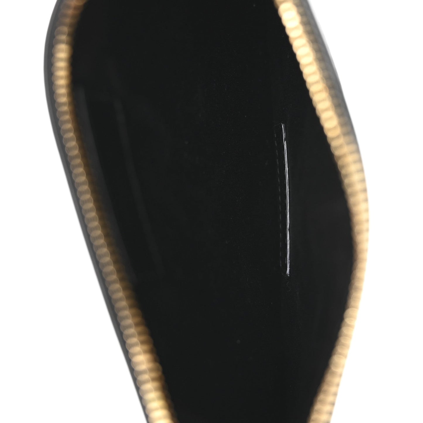 Cane Woven Calfskin Zipped Pouch Black