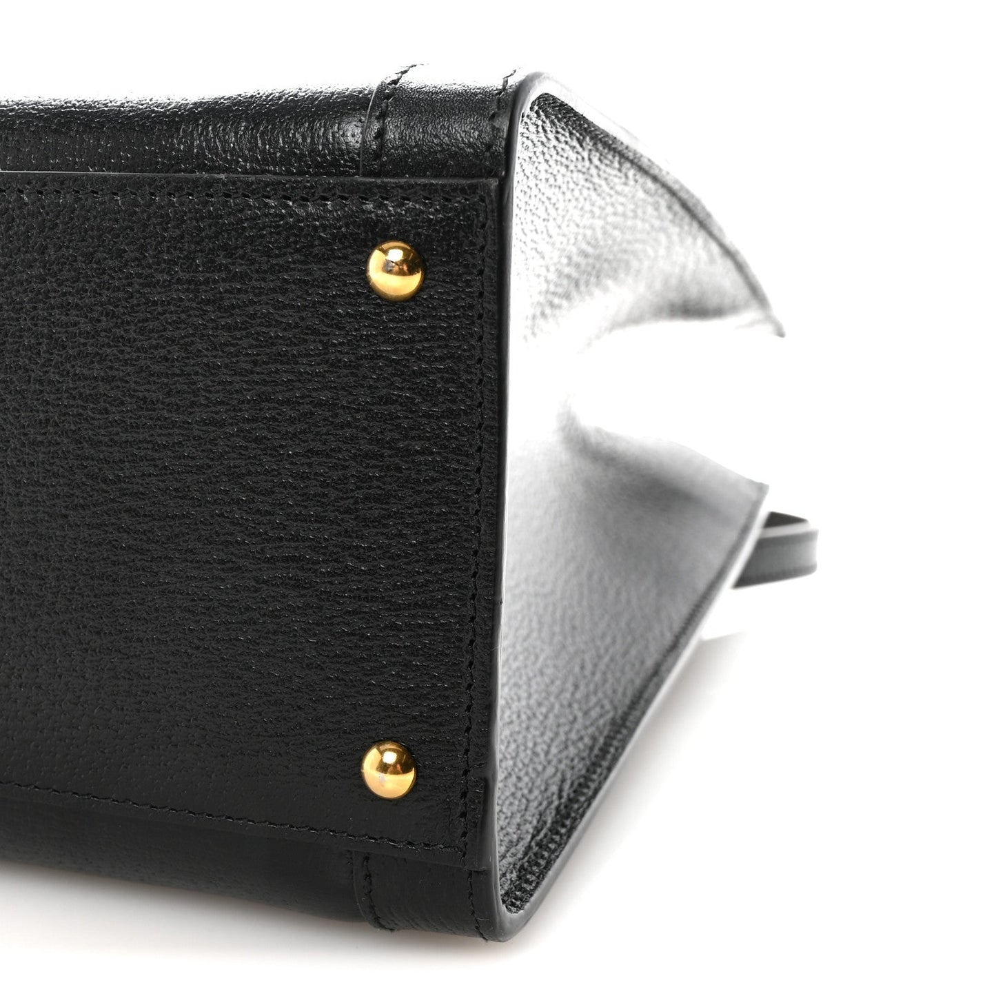 Textured Dollar Calfskin Web Medium Diana Tote Bag Black Dusty Grey