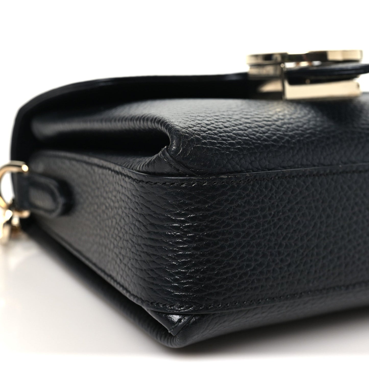 Dollar Calfskin Interlocking G Crossbody Bag Black