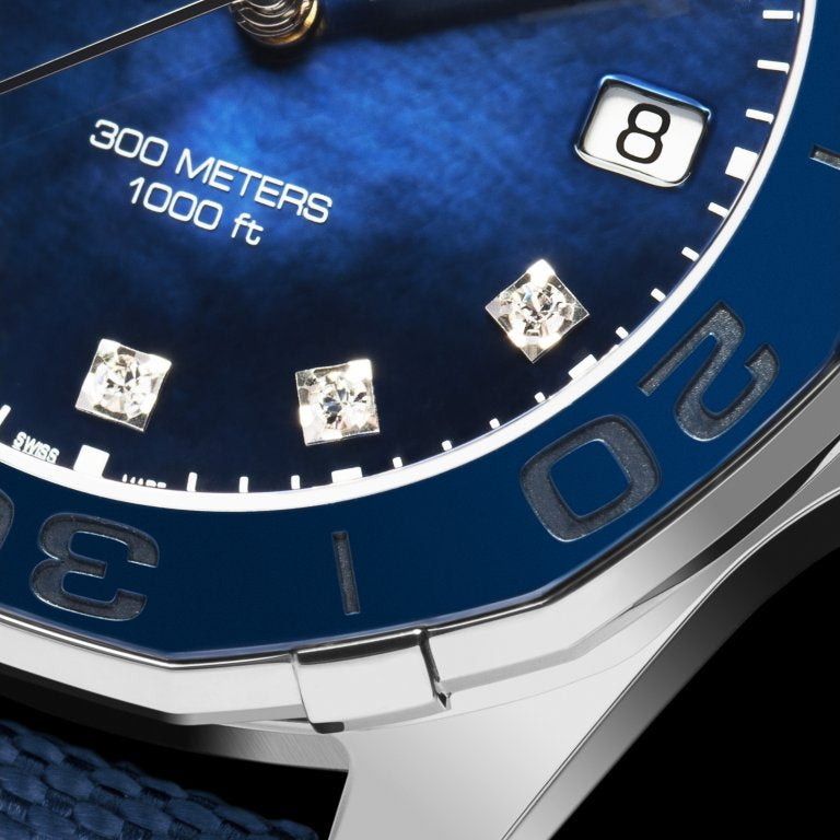 Tag Heuer Aquaracer Blue Mother of Pearl Dial Watch for Women - WAY131L.FT6091