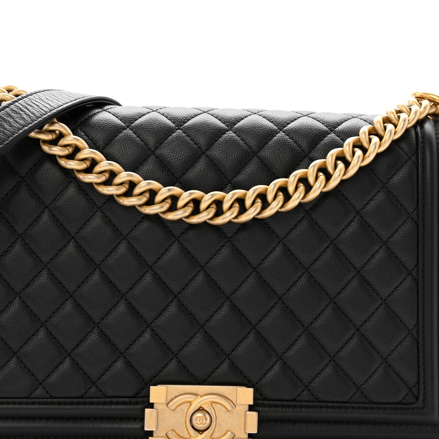 Caviar Quilted New Medium Boy Flap Black