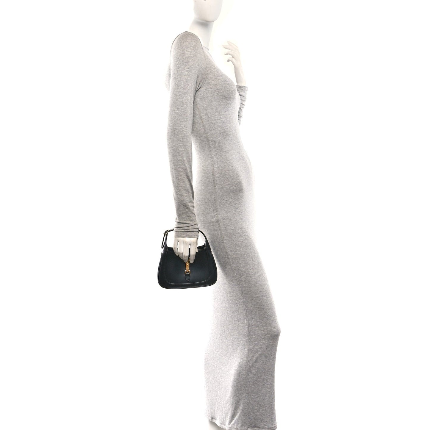 Boarded Dyana Lux Calfskin Mini Jackie 1961 Hobo Black