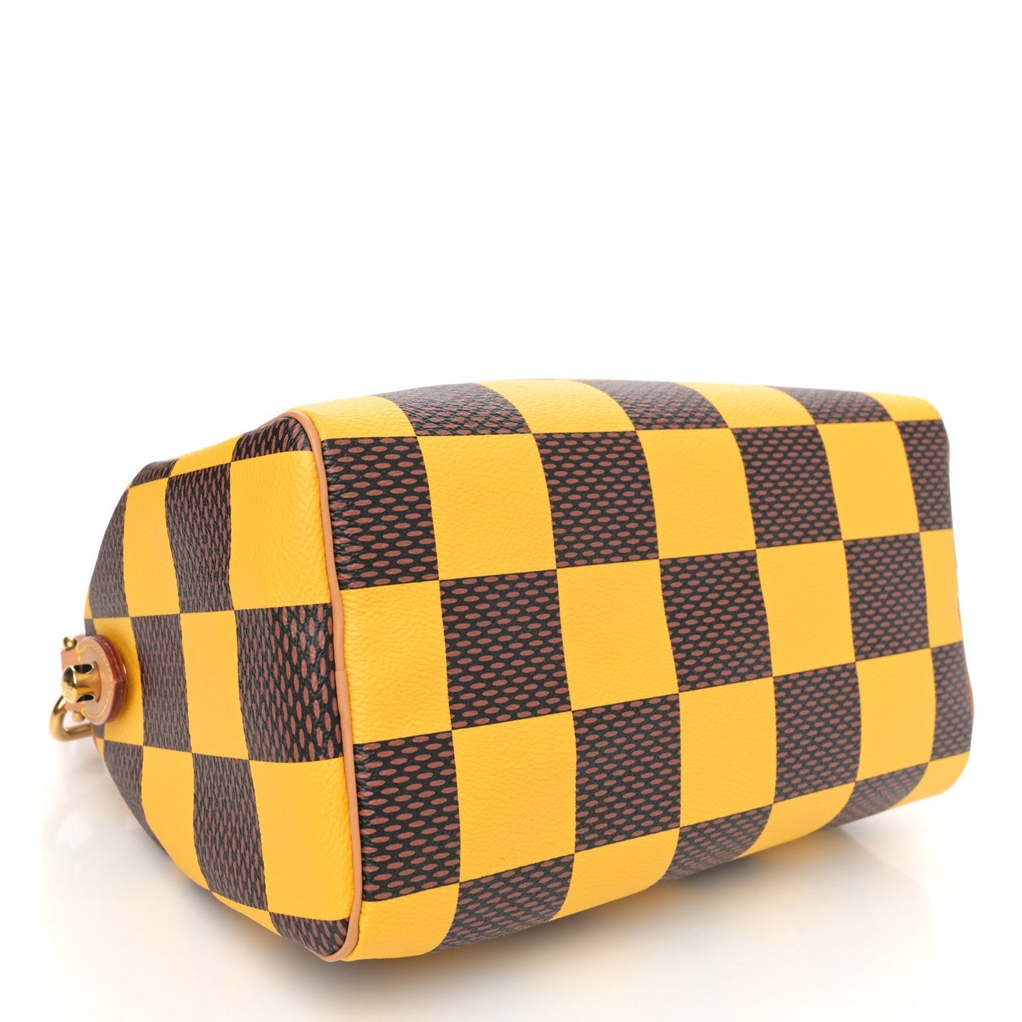 Damier Pop Speedy Bandouliere 25 Jaune Mat