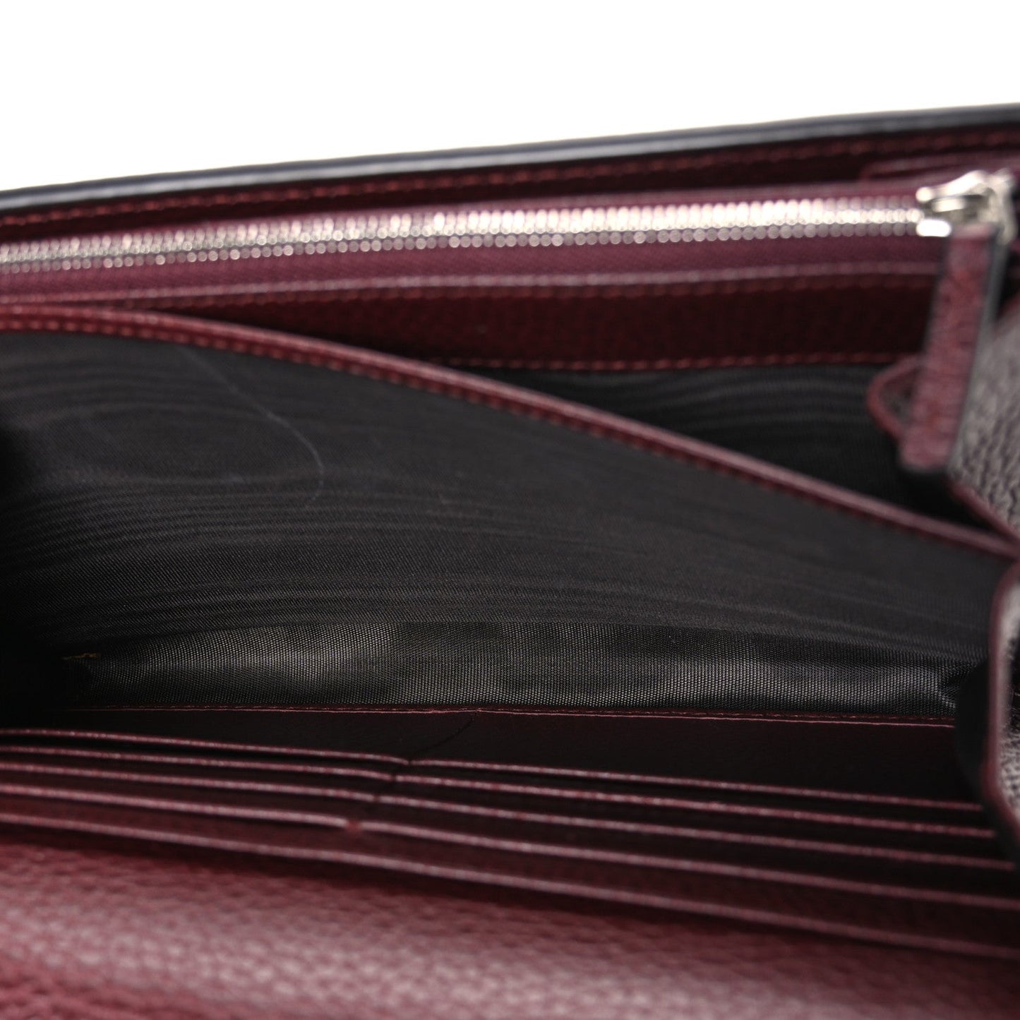 Dollar Calfskin Crystal Mini Dionysus Chain Wallet Vintage Bordeaux