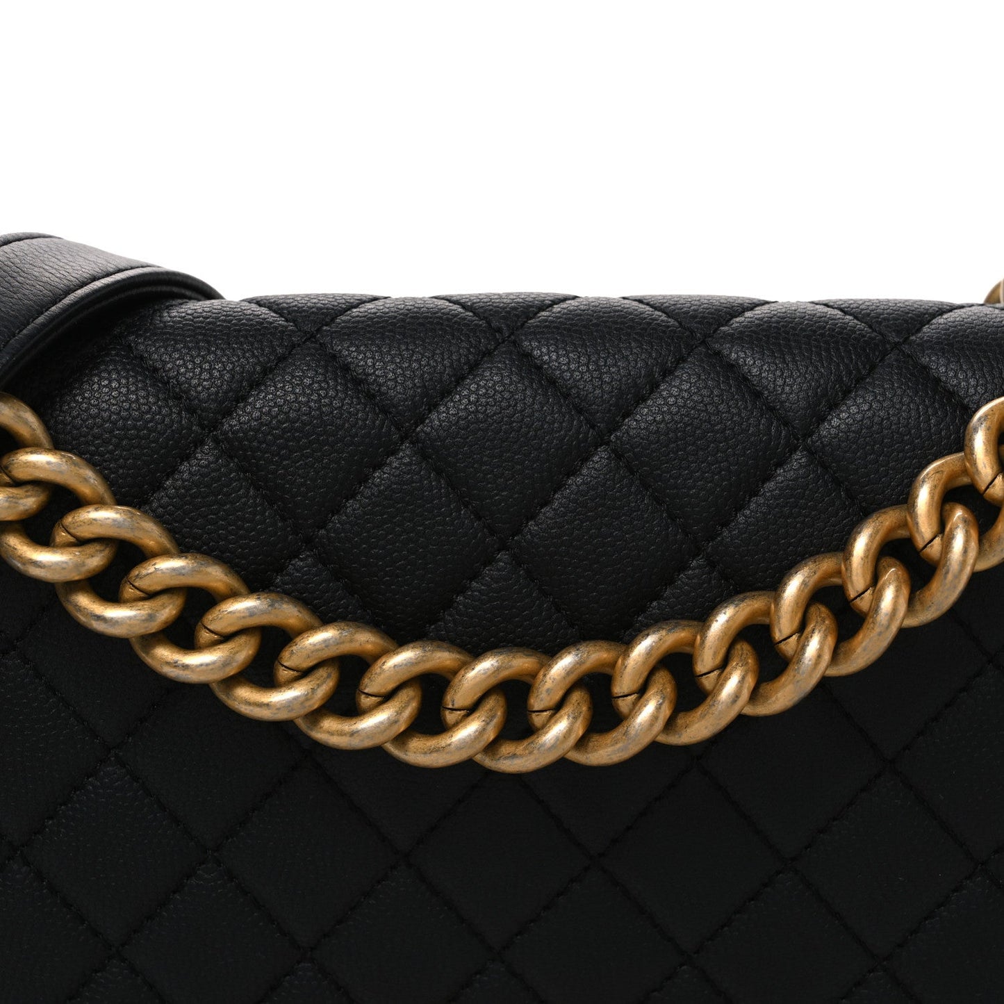 Caviar Quilted Medium Boy Flap Black