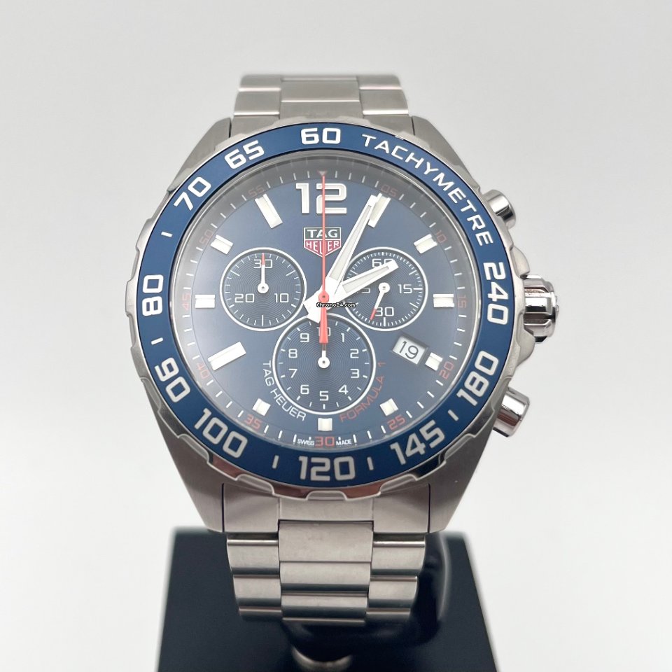 Tag Heuer Formula 1 Chronograph Blue Dial Silver Steel Strap Watch for Men - CAZ1014.BA0842