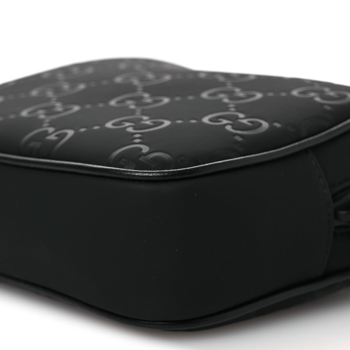 Rubber Effect Monogram GG Crossbody Bag Black