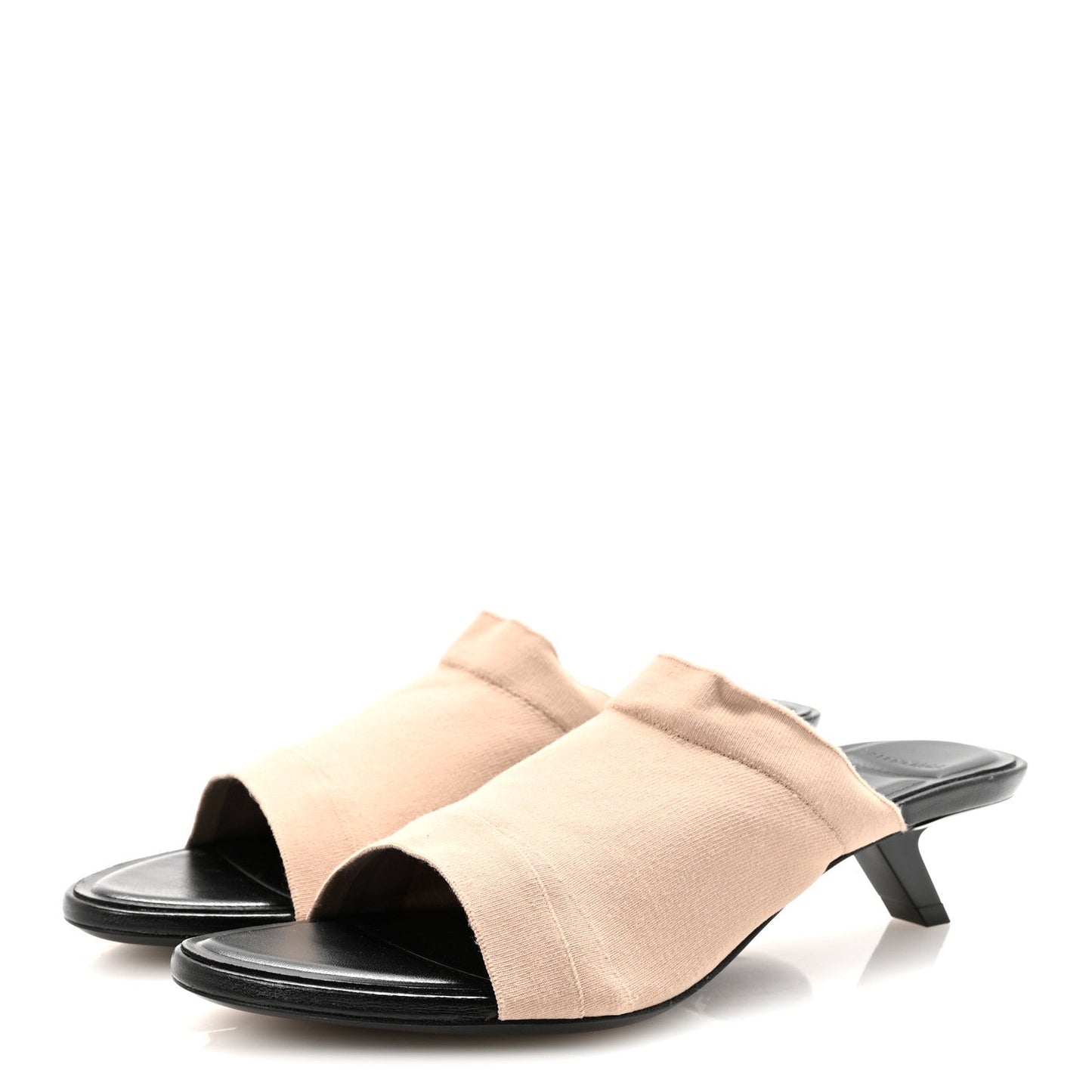 Stretch Knit Mule Sandal 37 Beige