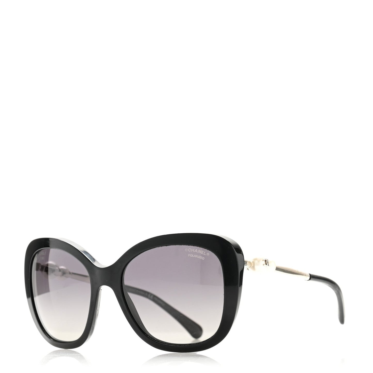 Acetate Butterfly Winter Pearl Sunglasses 5339-H Black
