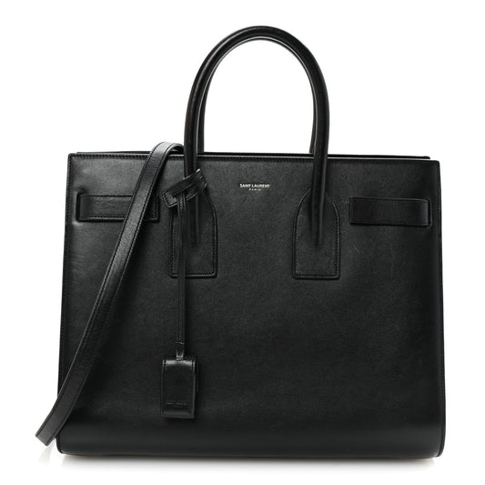 Calfskin Small Sac De Jour Black