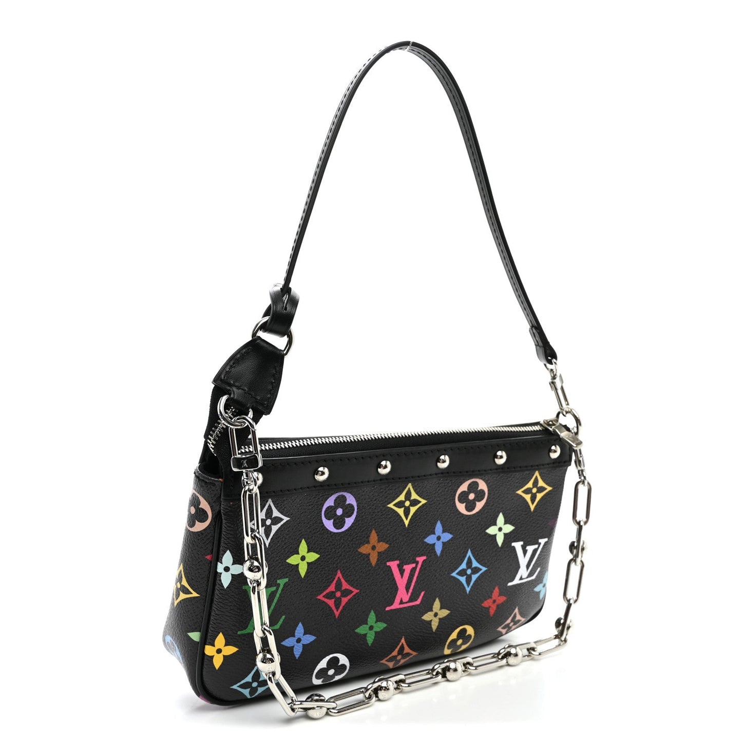 LV X TM Monogram Multicolor Pochette Accessories Black