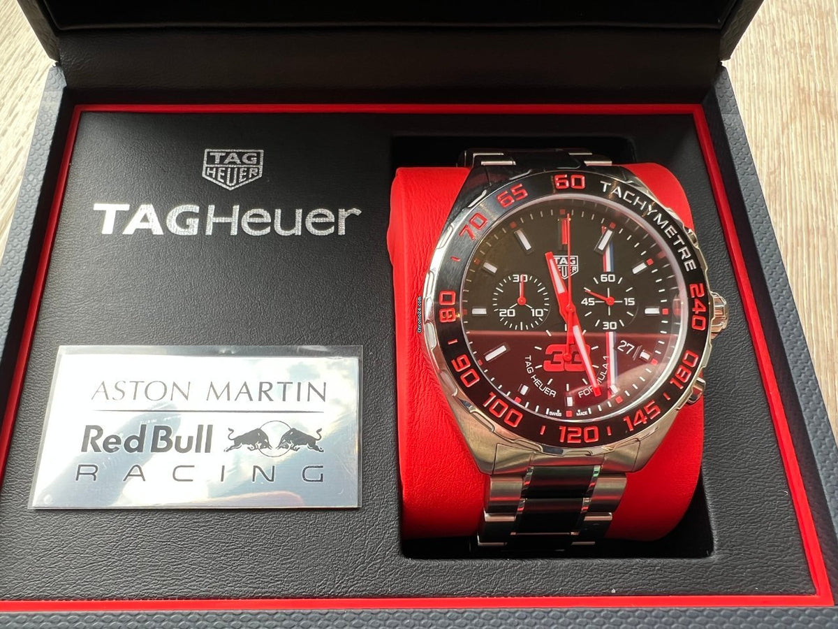 Tag Heuer Formula 1 Max Verstappen Limited Edition Grey Dial Two Tone Steel Strap Watch for Gents - CAZ101U.BA0843