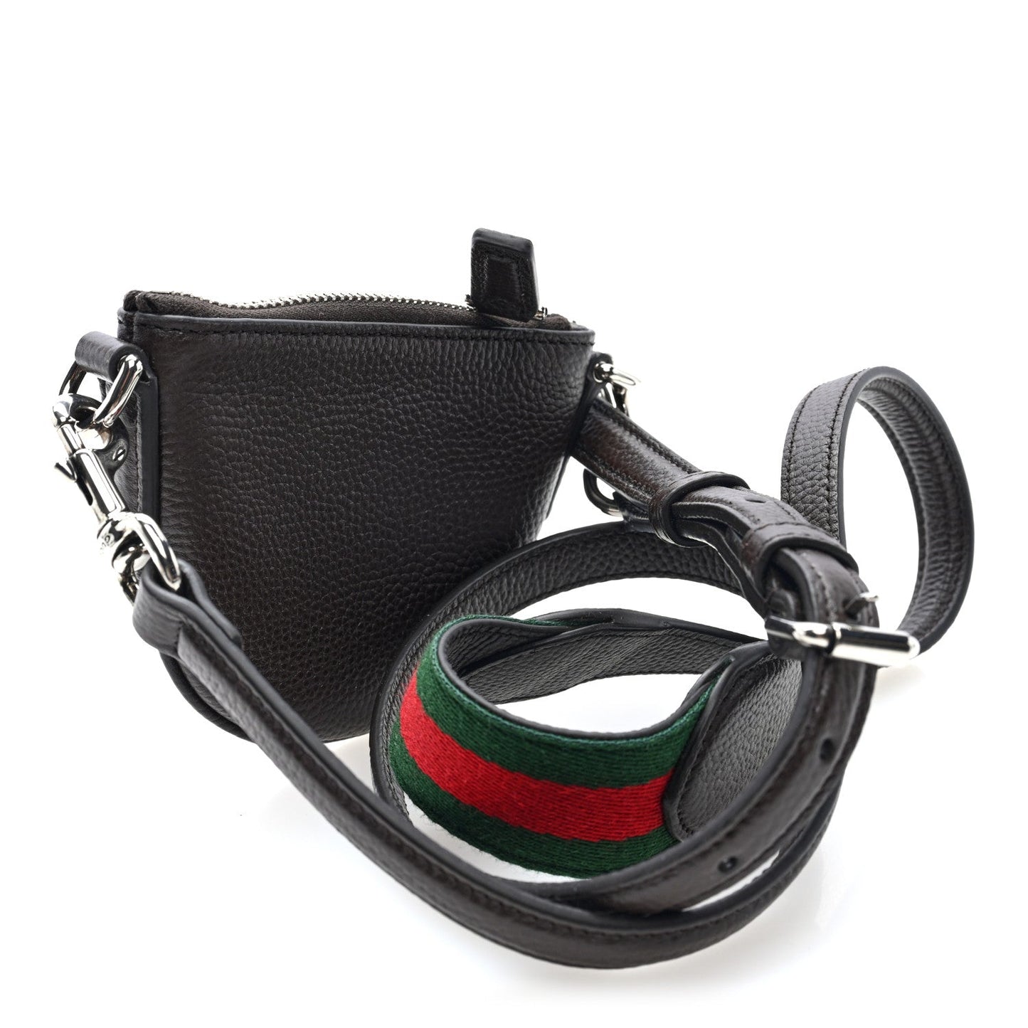 Pebbled Calfskin Mini B Shoudler Bag Brown