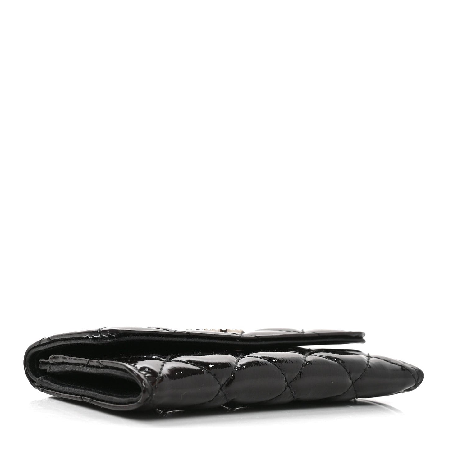 Patent Brilliant Flap Card Holder Violet