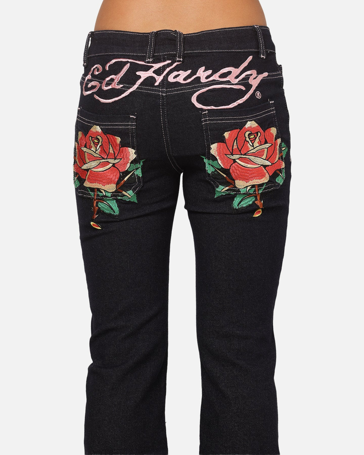 Ed Hardy Women's Rose Bootcut Jeans Raw Indigo