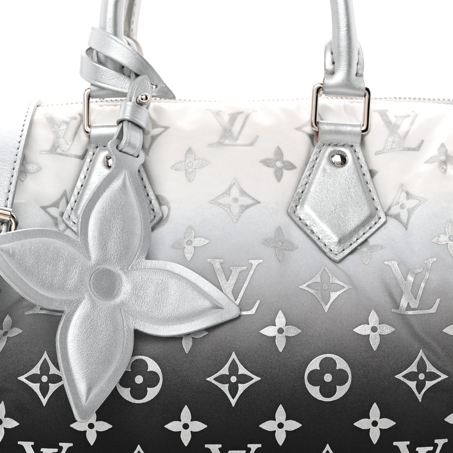 Nylon Monogram Gradient LV Snow Speedy Bandouliere 25 Frost