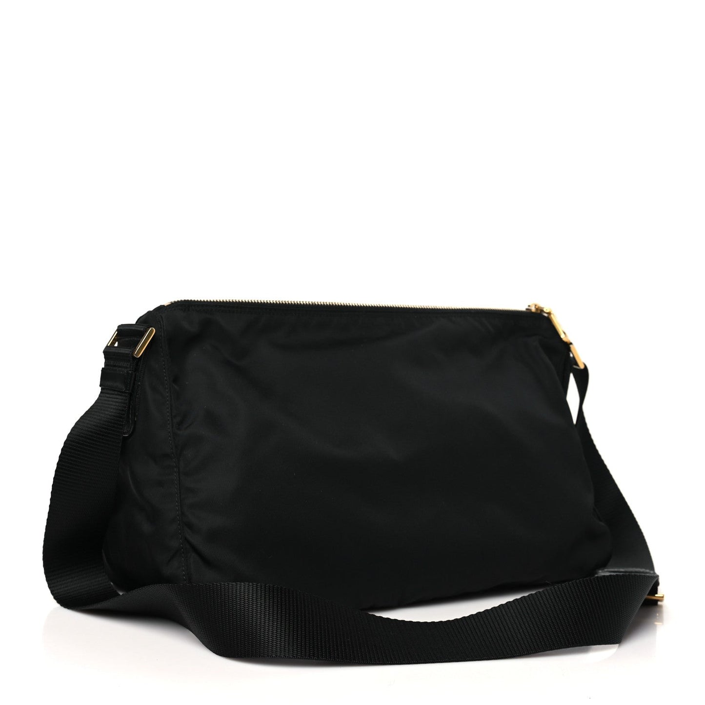 Nylon Vela Colour Messenger Bag Black