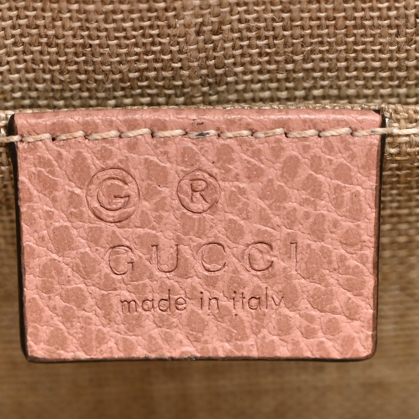 Dollar Calfskin Small Interlocking G Shoulder Bag Soft Pink