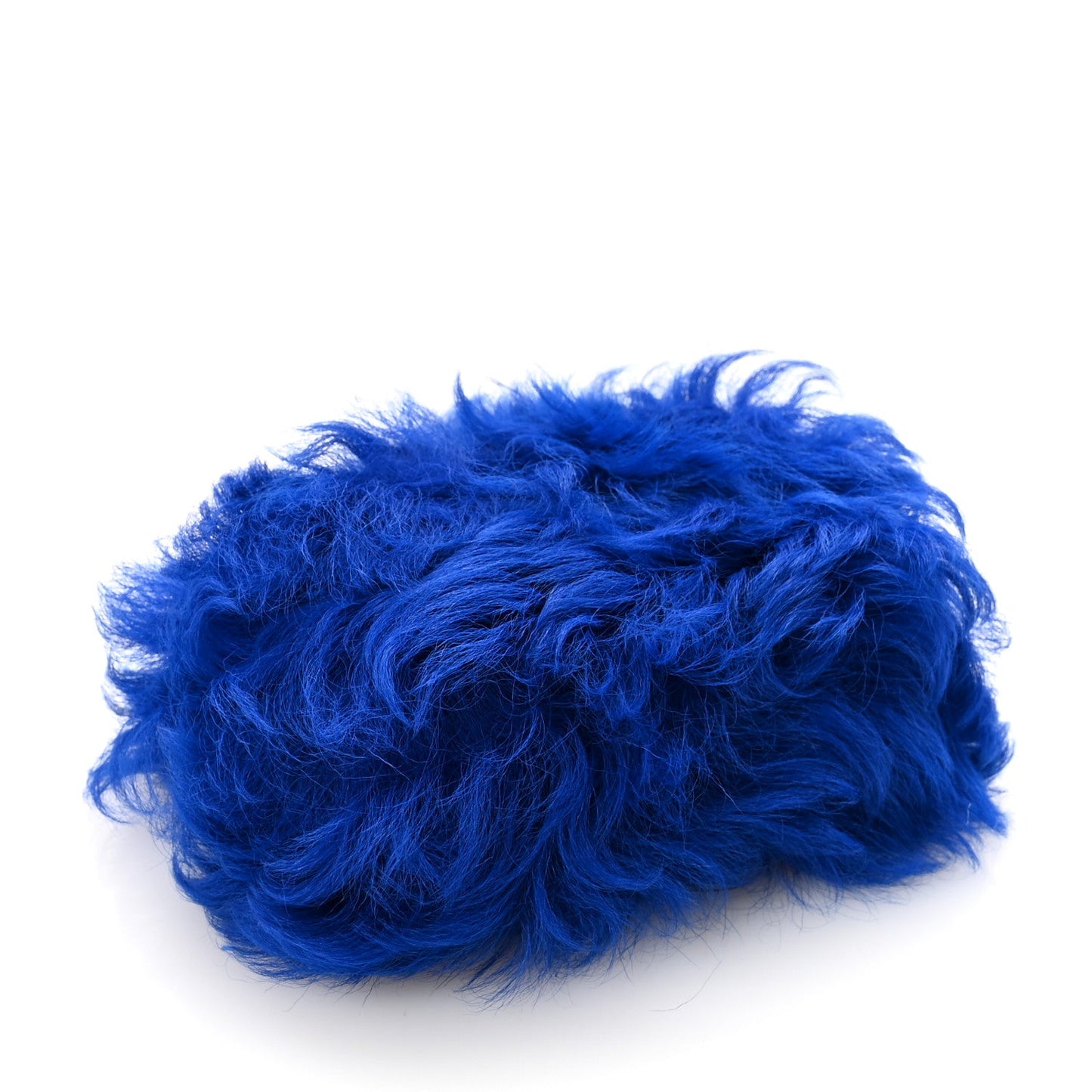 Shearling Lambskin CC Hook Card Holder Blue