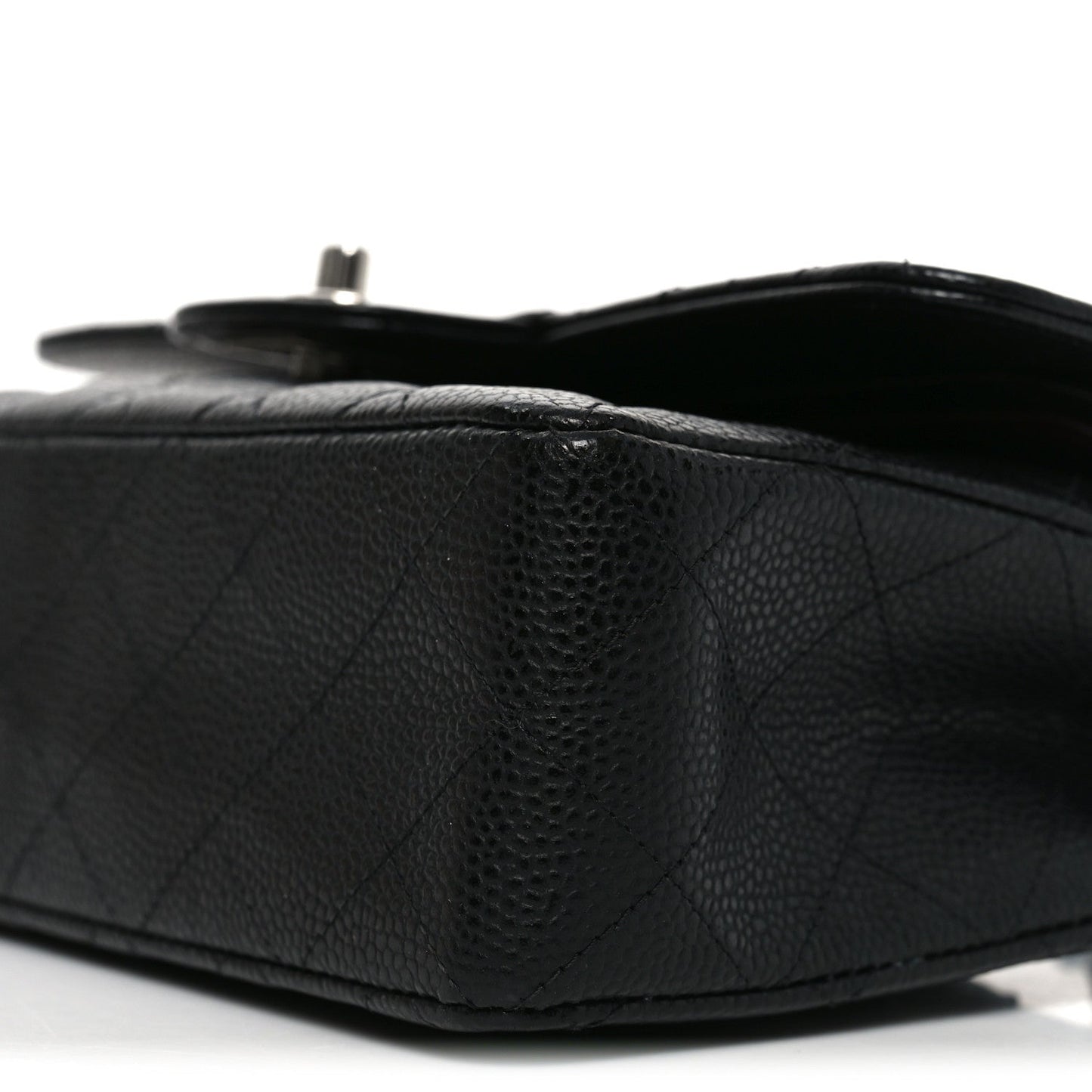 Caviar Quilted Small Double Flap Black