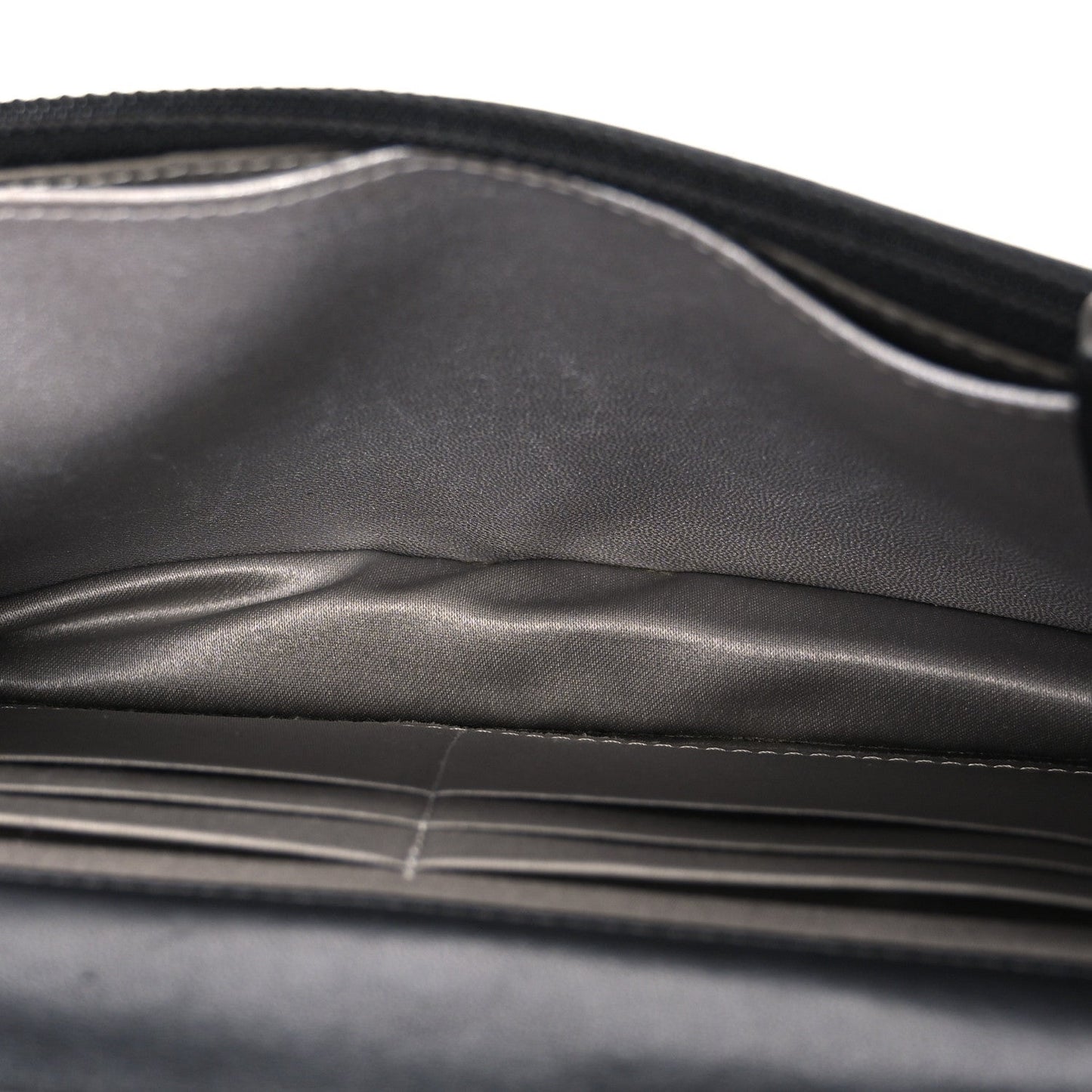 Lambskin Camellia Embossed Wallet on Chain WOC Black