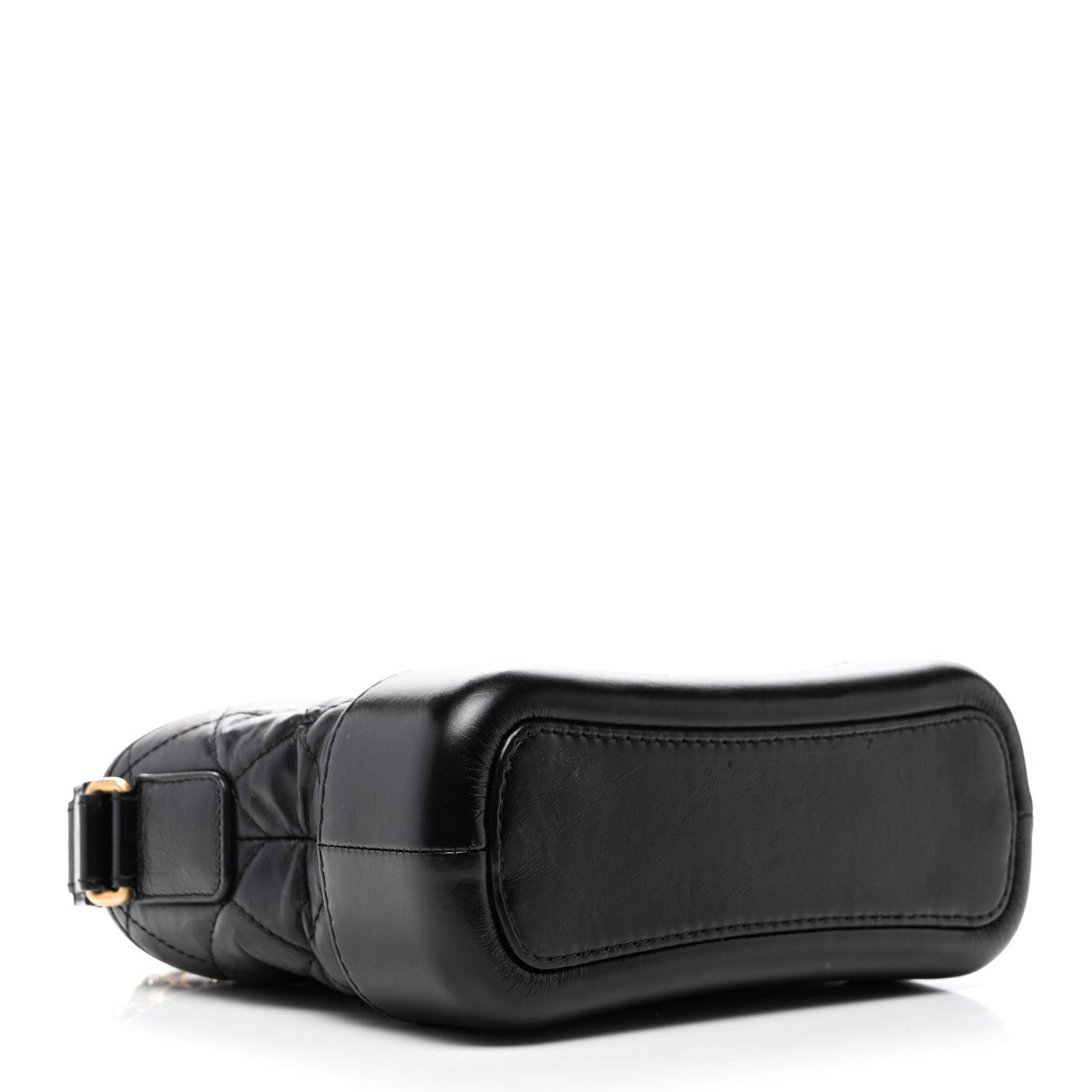 Aged Calfskin Quilted Small Gabrielle Hobo Black