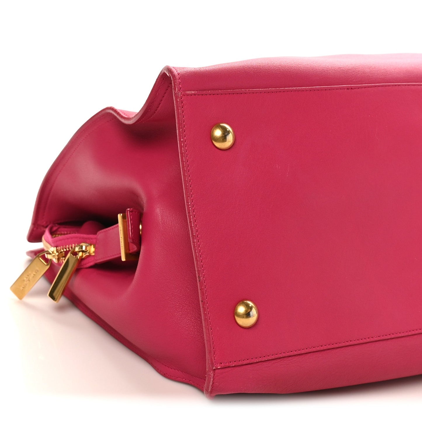 Calfskin Large Classic Y Cabas Fuchsia
