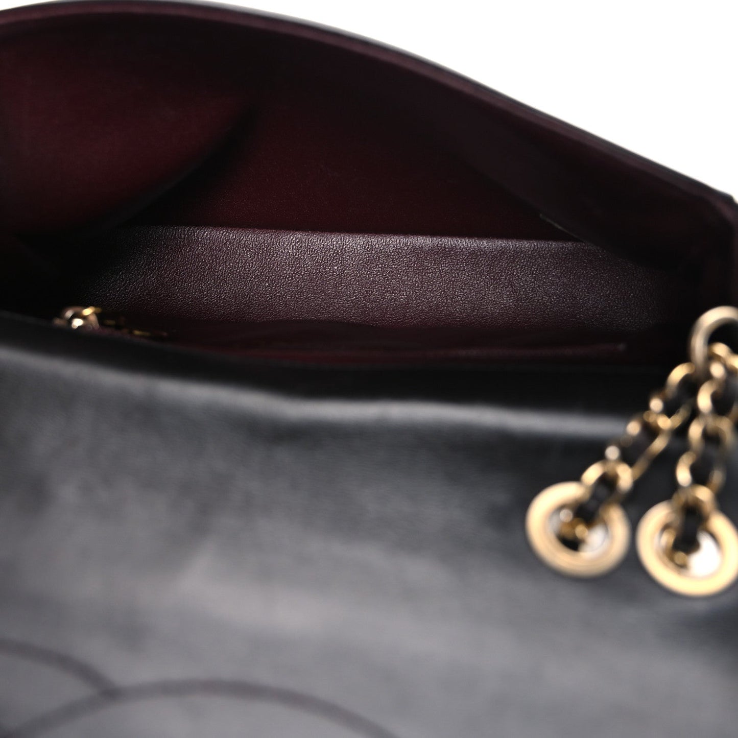 Lambskin Quilted Medium Diamond CC Flap Black