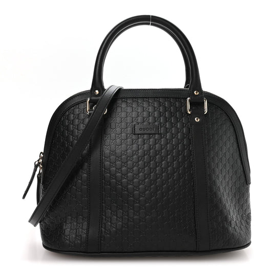 Microguccissima Medium Dome Bag Black