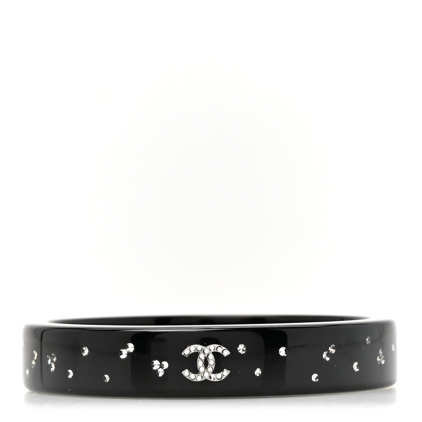 Resin Crystal CC Bangle Black