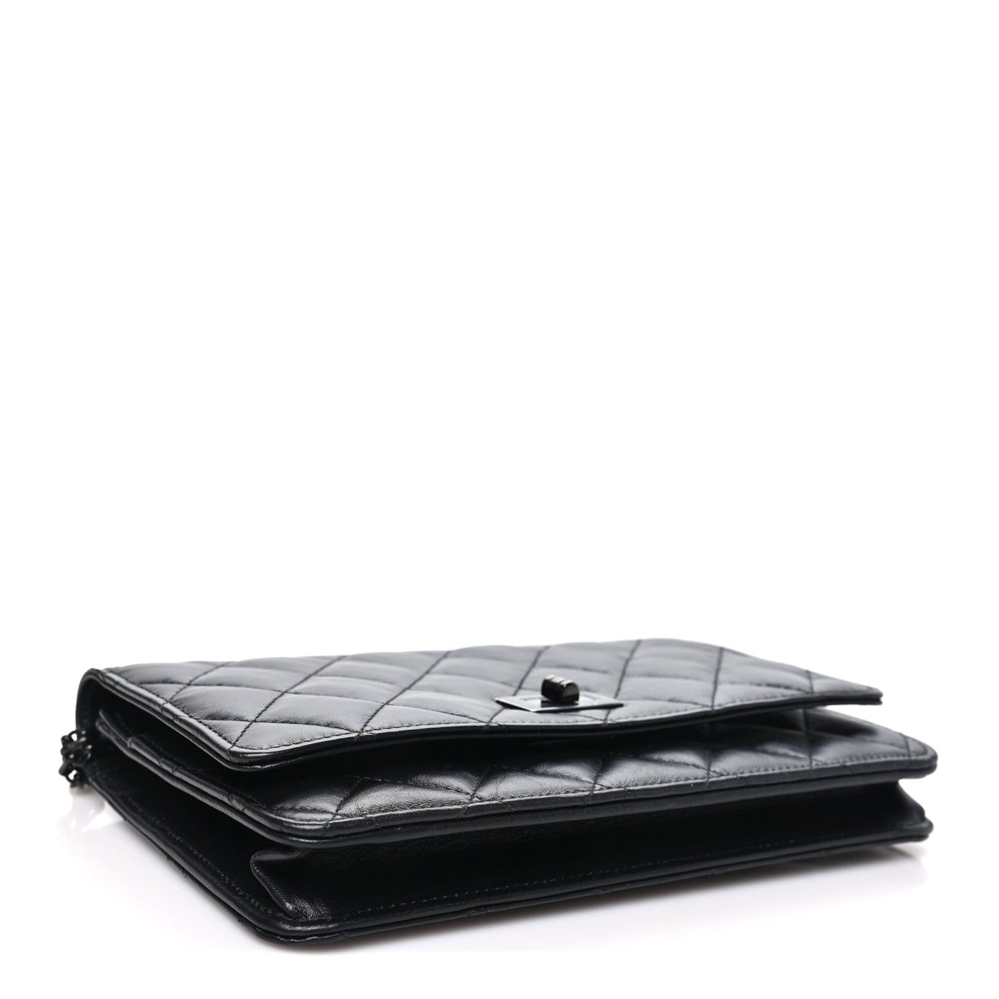 Aged Calfskin Quilted Reissue Wallet On Chain WOC So Black