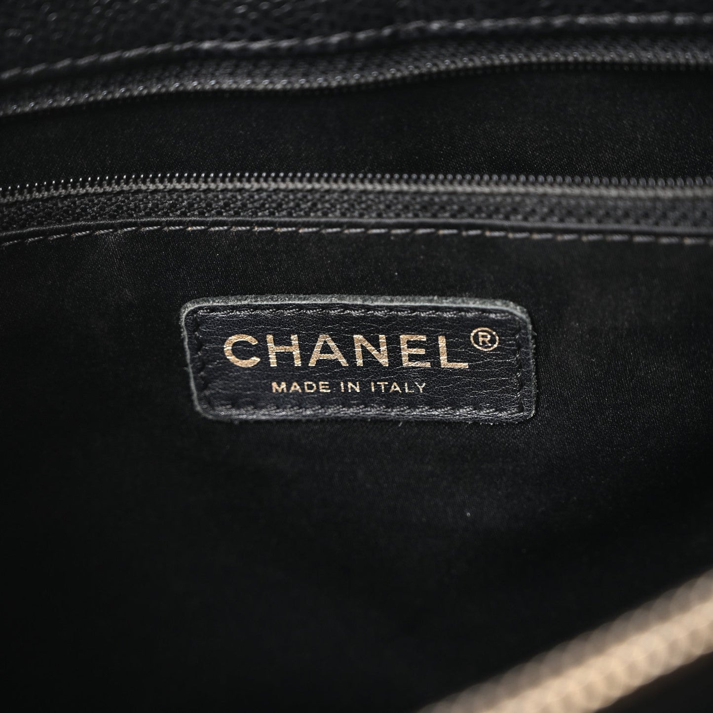 Caviar Quilted Grand Shopping Tote GST Black