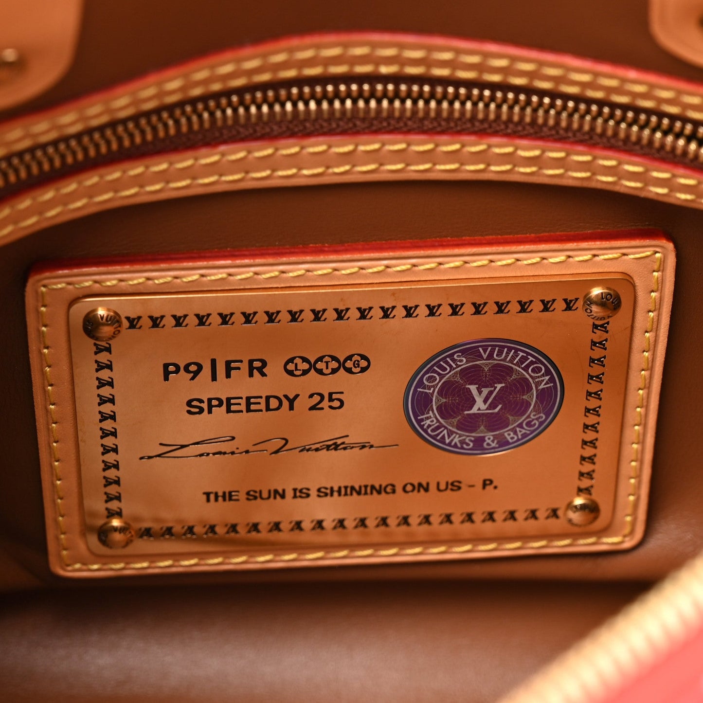 Soft Calfskin Monogram Speedy P9 Bandouliere 25 Red